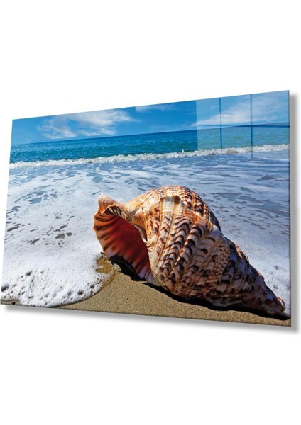Deniz Manzarası Cam Tablo 4mm Dayanıklı Temperli Cam, Sea View Glass Wall Art