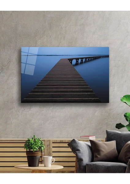 Deniz Iskele Mavi Cam Tablo 4mm Dayanıklı Temperli Cam Marine Pier Blue Glass Table 4mm Durable Tem fiyatları