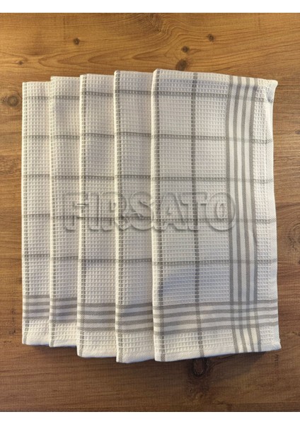 Çizgili Petek Dokulu Mutfak Havlusu| Beslenme Örtüsü | Kurulama Bezi – 50X70CM (5’li Paket)