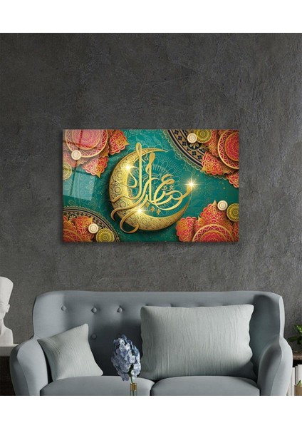 Kaligrafi Dini Islami Duvar Dekoru Cam Tablo 4mm Dayanıklı Temperli Cam fiyatları