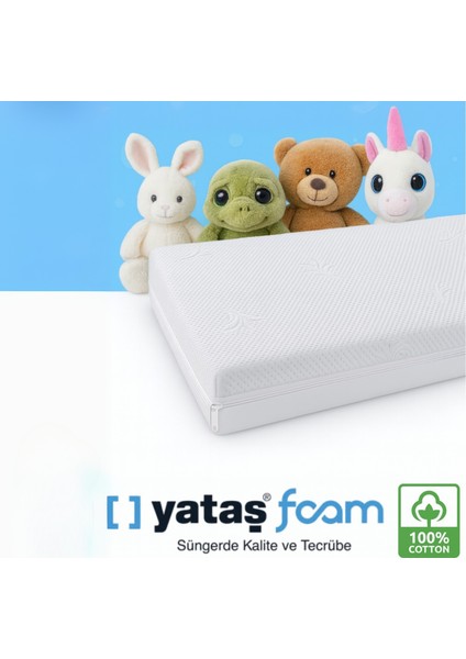 Comfort Premium %100 Organic Cotton Foam Sünger Bebek Oyun Parkı Yatağı