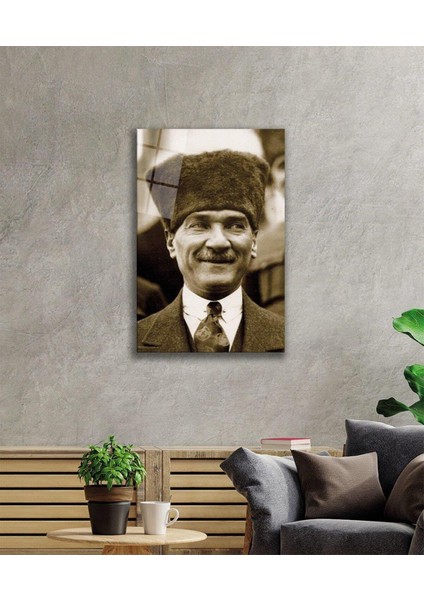 Atatürk Cam Tablo 4mm Dayanıklı Temperli Cam, Atatürk Glass Wall Art fiyatları