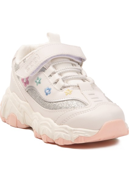 Beyaz Cırtlı Kız Çocuk Spor Ayakkabı Bella Kısa P modelleri