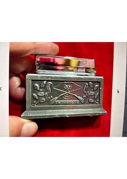 1950 Ler Rowenta Zin (Kurşun) Kaideli Masa Çakmağı - Çalışır Durumda - 7,5 cm x 5 cm x 3 cm fiyatları