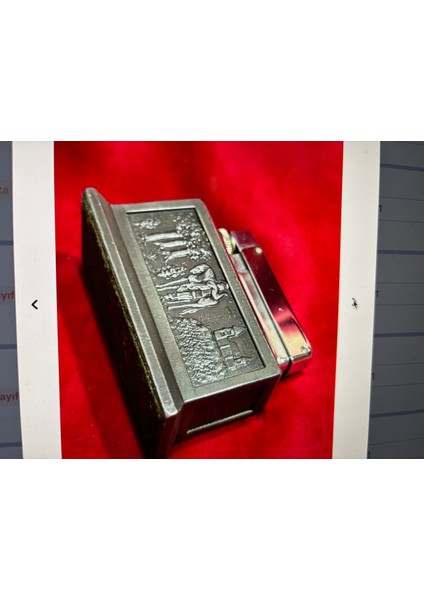 1950 Ler Rowenta Zin (Kurşun) Kaideli Masa Çakmağı - Çalışır Durumda - 7,5 cm x 5 cm x 3 cm indirimleri