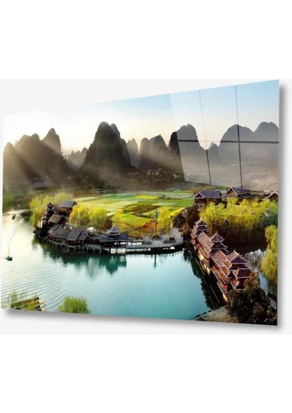 Doğa Manzara Cam Tablo 4mm Dayanıklı Temperli Cam