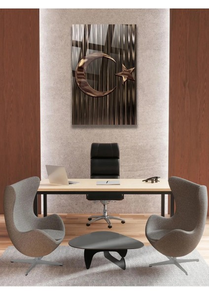 Türk Bayrağı Dikey Cam Tablo Modern Ev Ofis Salon Hediyelik Büyük Tablo Duvar Dekoru Bayrak