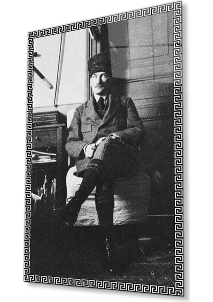 Atatürk Cam Tablo 4mm Dayanıklı Temperli Cam, Atatürk Glass Wall Art