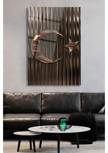 Türk Bayrağı Dikey Cam Tablo Modern Ev Ofis Salon Hediyelik Büyük Tablo Duvar Dekoru Bayrak indirimleri