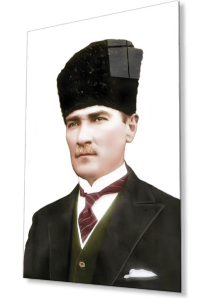 Atatürk Cam Tablo 4mm Dayanıklı Temperli Cam, Atatürk Glass Wall Art