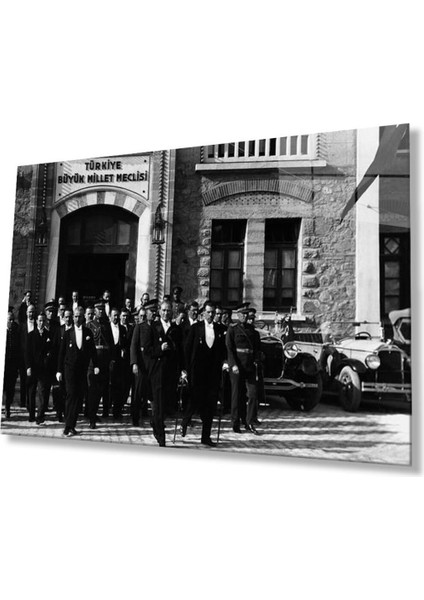 Atatürk Cam Tablo 4mm Dayanıklı Temperli Cam, Atatürk Glass Wall Art