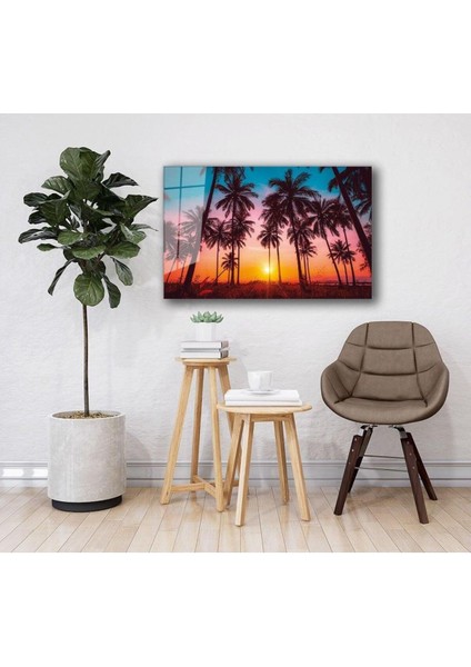 Günbatımı Manzara Cam Tablo 4mm Dayanıklı Temperli Cam fiyatları