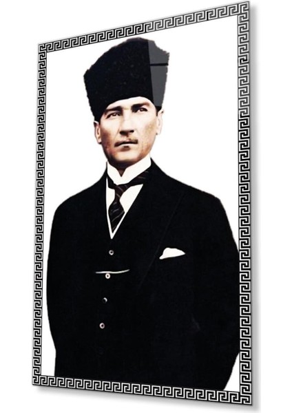 Atatürk Cam Tablo 4mm Dayanıklı Temperli Cam, Atatürk Glass Wall Art