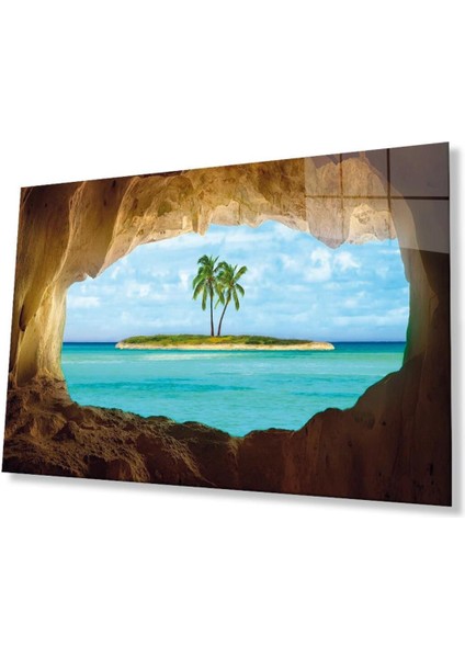 Deniz Manzara Cam Tablo 4mm Dayanıklı Temperli Cam