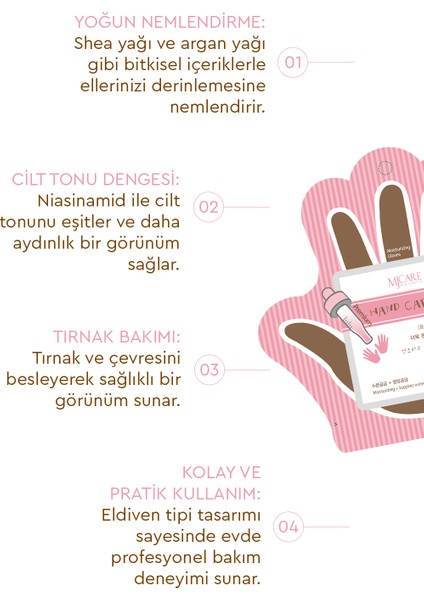 Premium Hand Care Pack - Eldiven Tipi El Maskesi 10'lu modelleri