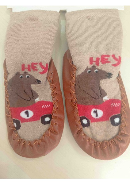 Bebek Deri Tabanlı Çarık Corap