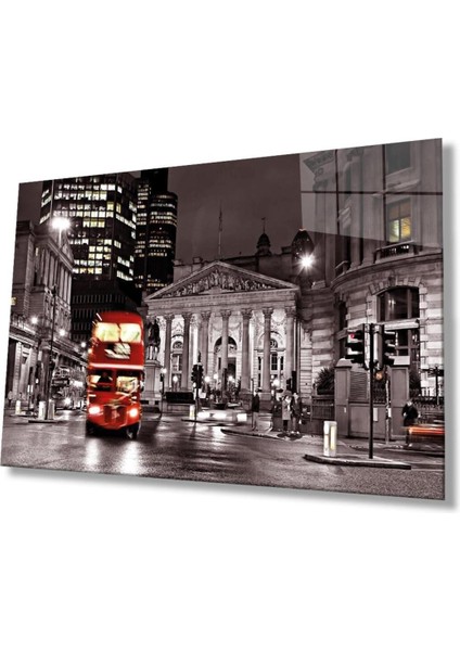 Londra Cam Tablo 4mm Dayanıklı Temperli Cam, London Glass Wall Decor