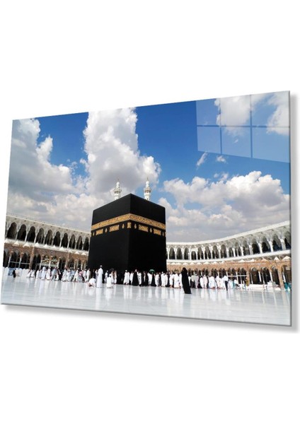 Kabe Kutsal Topraklar Dini Duvar Dekoru Cam Tablo 4mm Dayanıklı Temperli Cam