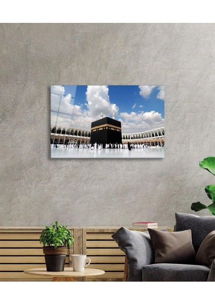 Kabe Kutsal Topraklar Dini Duvar Dekoru Cam Tablo 4mm Dayanıklı Temperli Cam modelleri