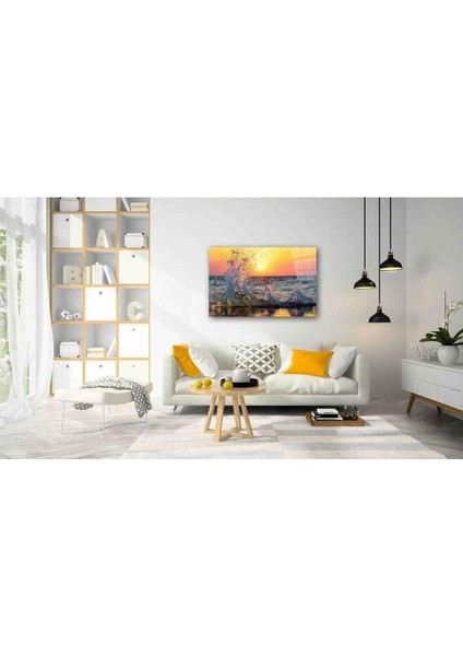 Gün Batımı Cam Tablo 4mm Dayanıklı Temperli Cam fiyatları