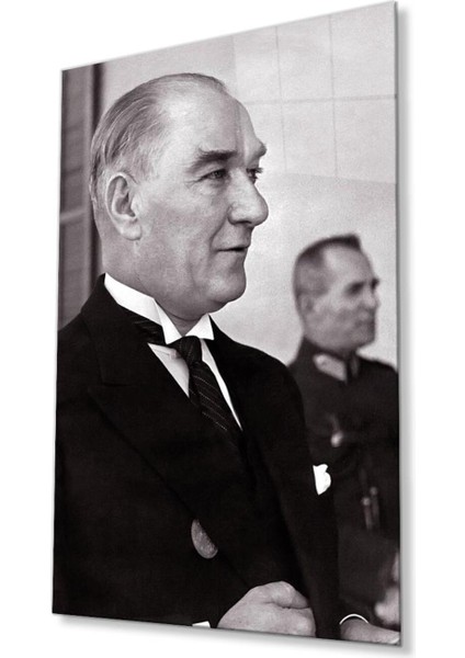 Atatürk Cam Tablo 4mm Dayanıklı Temperli Cam, Atatürk Glass Wall Art