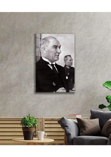 Atatürk Cam Tablo 4mm Dayanıklı Temperli Cam, Atatürk Glass Wall Art fiyatları