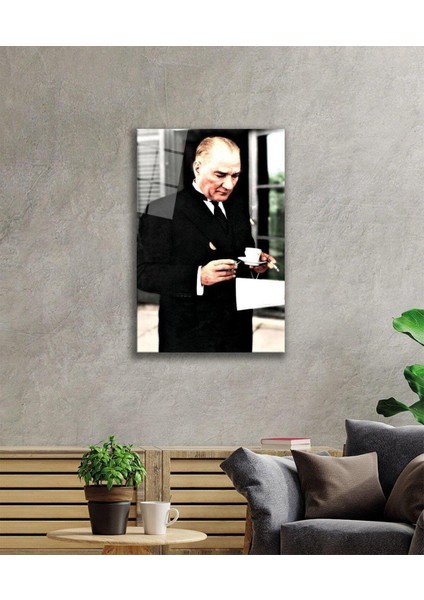 Atatürk Cam Tablo 4mm Dayanıklı Temperli Cam, Atatürk Glass Wall Art fiyatları