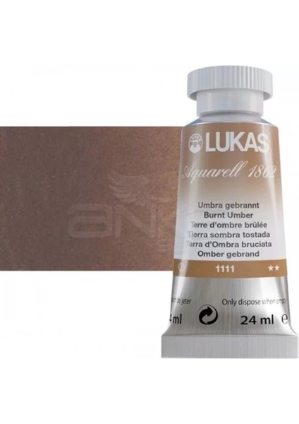 Aquarell 1862 Artist 24ML Sulu Boya 1111 Umbra Yanık Seri 2