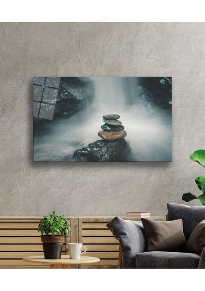 Taşlar Cam Tablo 4mm Dayanıklı Temperli Cam Stones Glass Wall Art fiyatları