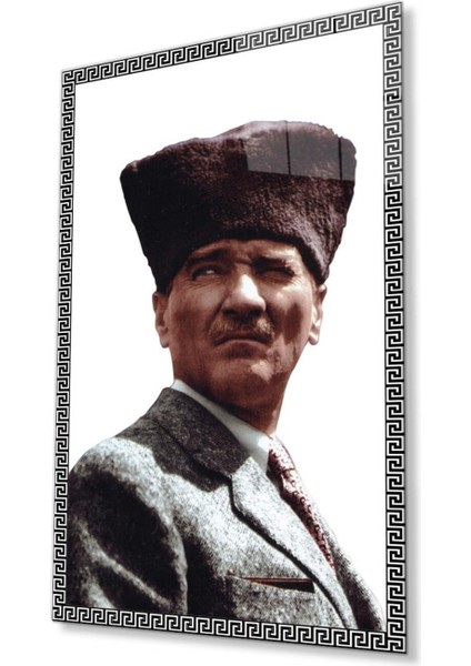 Atatürk Cam Tablo 4mm Dayanıklı Temperli Cam, Atatürk Glass Wall Art