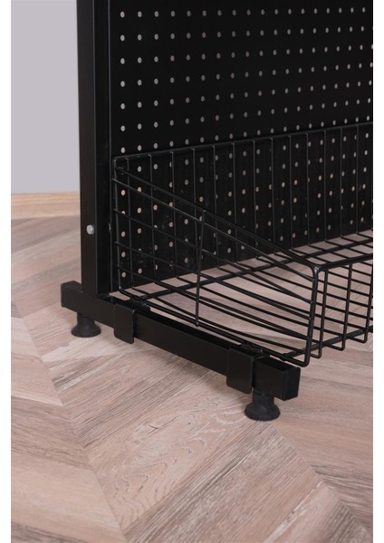 Delikli Fon Siyah Reklam Panolu Stand modelleri