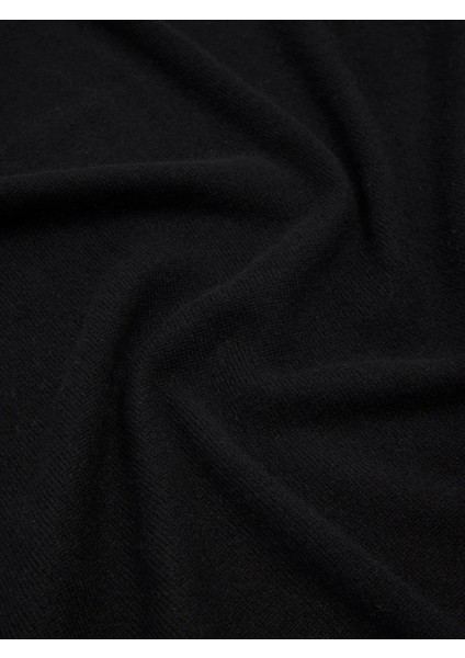 Knitted Kadın Siyah Kaşmir Karışımlı Şal AW5437POL03-BLA