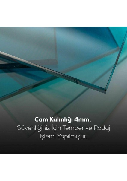 Desenlio Sahil Manzara Cam Tablo Hediyelik Büyük Tablo Ev Ofis Dekoru