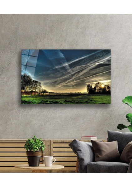 Gün Batımı Manzara Gökyüzü Cam Tablo 4mm Dayanıklı Temperli Cam Sunset Landscape Sky Glass Wall Art fiyatları