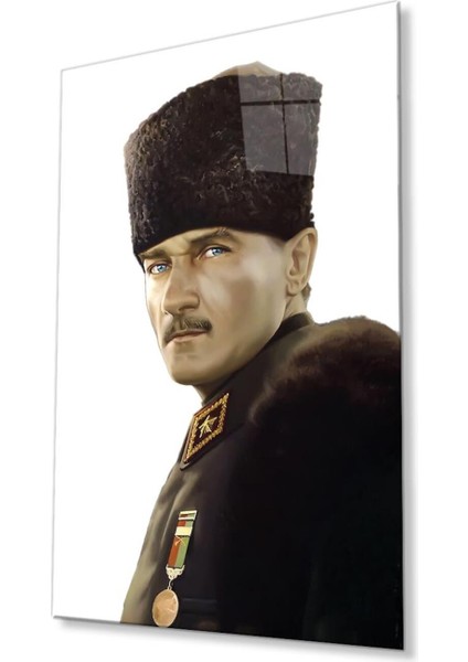 Atatürk Cam Tablo 4mm Dayanıklı Temperli Cam, Atatürk Glass Wall Art fiyatları