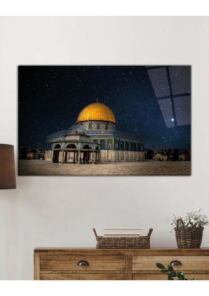 Kudüs Kubbet'üs Sahra Dini Cam Tablo 4mm Dayanıklı Temperli Cam fiyatları