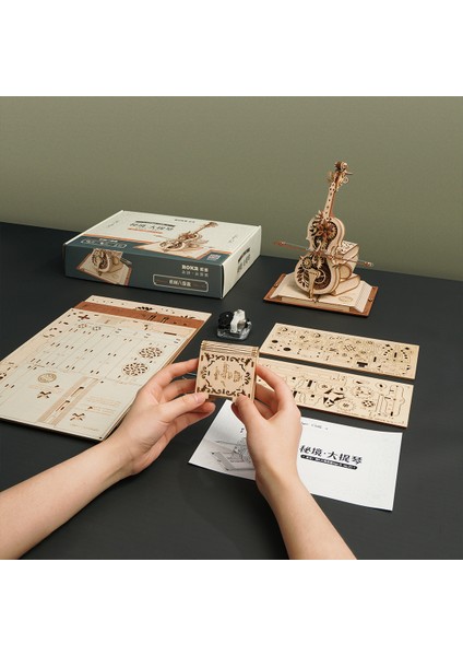 Minyatür Büyülü Çello |Ahşap Büyülü Çello Maketi | 3D Puzzle fırsatları