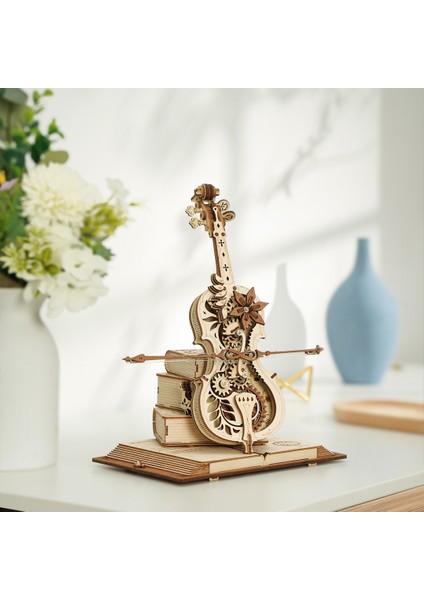 Minyatür Büyülü Çello |Ahşap Büyülü Çello Maketi | 3D Puzzle