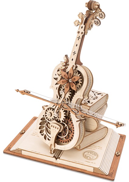 Minyatür Büyülü Çello |Ahşap Büyülü Çello Maketi | 3D Puzzle