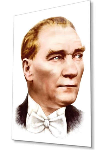 Atatürk Cam Tablo 4mm Dayanıklı Temperli Cam, Atatürk Glass Wall Art