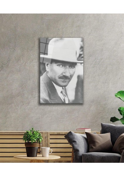 Atatürk Cam Tablo 4mm Dayanıklı Temperli Cam, Atatürk Glass Wall Art fiyatları