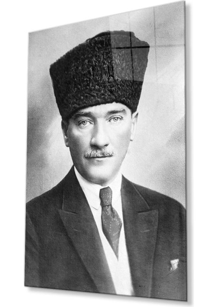 Atatürk Cam Tablo 4mm Dayanıklı Temperli Cam, Atatürk Glass Wall Art