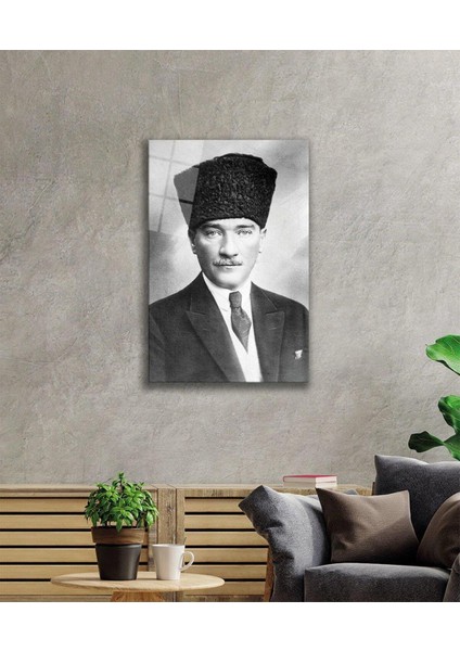 Atatürk Cam Tablo 4mm Dayanıklı Temperli Cam, Atatürk Glass Wall Art fiyatları