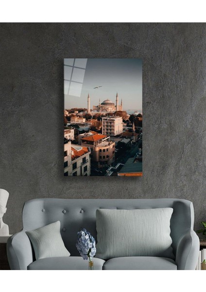 Ayasofya Cami Manzara Dini Duvar Dekoru Cam Tablo 4mm Dayanıklı Temperli Cam fiyatları
