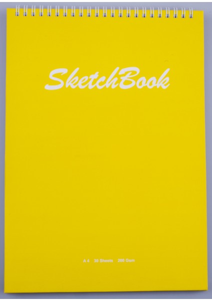 A4 Sert Kapaklı Eskiz Defteri 200 Gr. 30 Yaprak (60 Sayfa) 21 x 29,7cm Sketchbook modelleri
