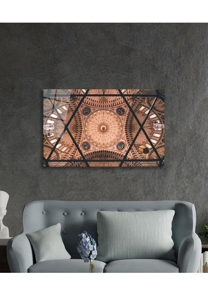 Cami Kubbe Dini Islami Duvar Dekoru Kaligrafi Cam Tablo 4mm Dayanıklı Temperli Cam fiyatları