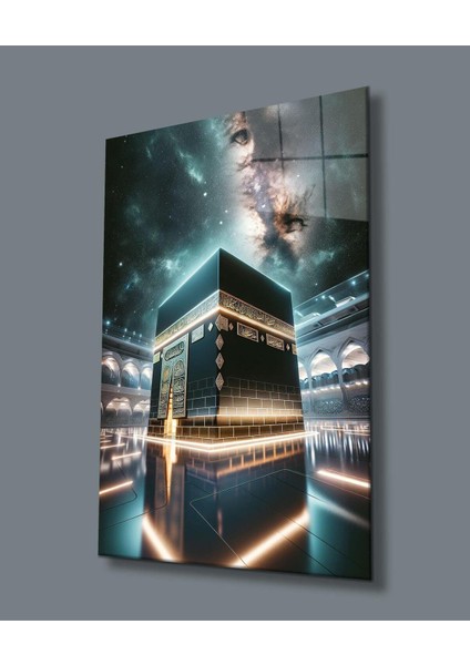 Kabe Modern Cam Tablo Yapay Zeka Hediyelik Büyük Tablo Ev Ofis Dekoru