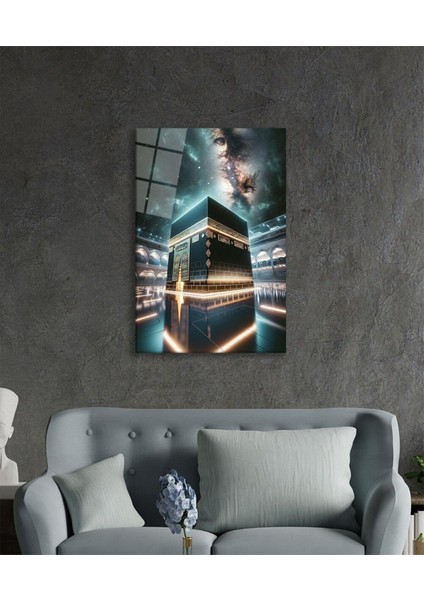 Kabe Modern Cam Tablo Yapay Zeka Hediyelik Büyük Tablo Ev Ofis Dekoru fiyatları