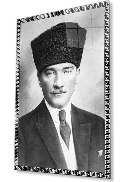 Atatürk Cam Tablo 4mm Dayanıklı Temperli Cam, Atatürk Glass Wall Art
