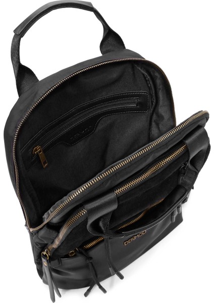 Kadın Siyah Süet Sırt Çantası 25WBD249010